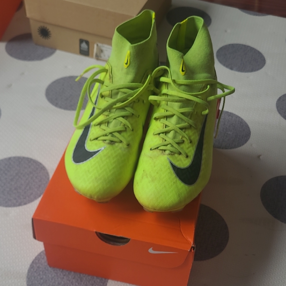 Nike Kids' Neon Green High-Top Sneakers